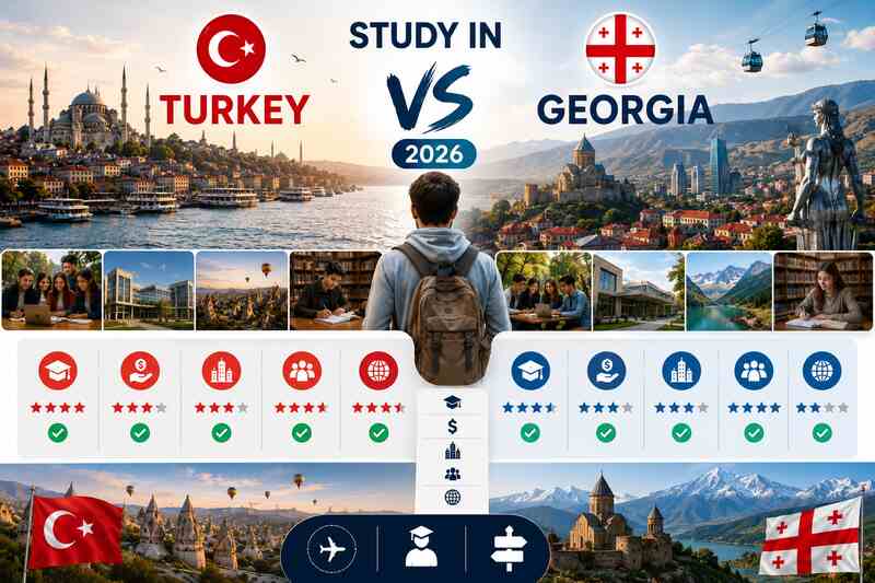 Study in Turkey vs Georgia 2026: Which Country Gives You More?
