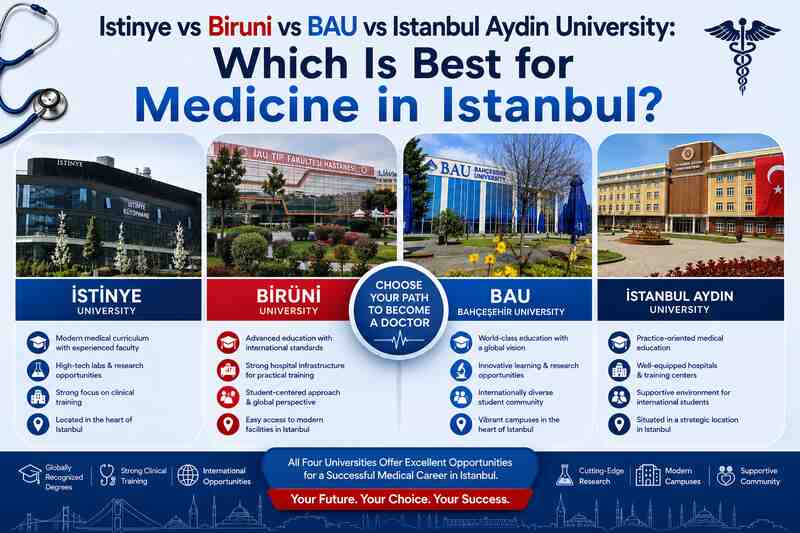 Istinye vs Biruni vs BAU vs Istanbul Aydin University: Which Is Best for Medicine in Istanbul?