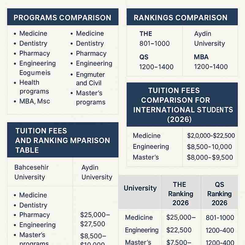 Bahcesehir vs Aydin University for International Students